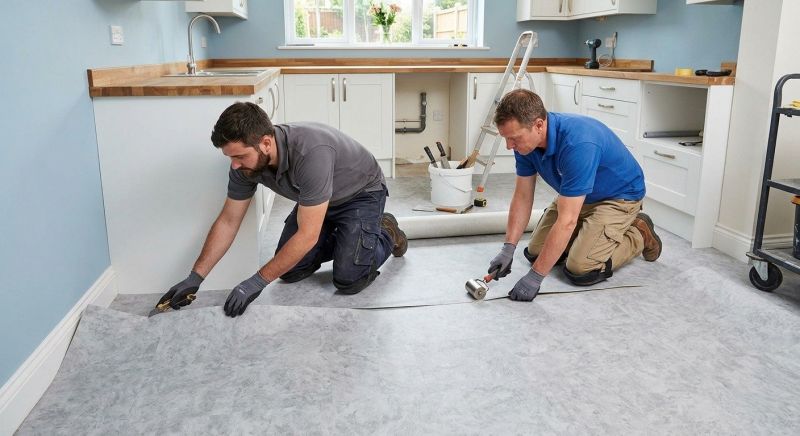 Sheet Linoleum Installation in West Bridgewater, MA
