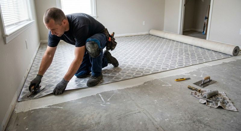 Sheet Linoleum Installation in Charlestown, MA
