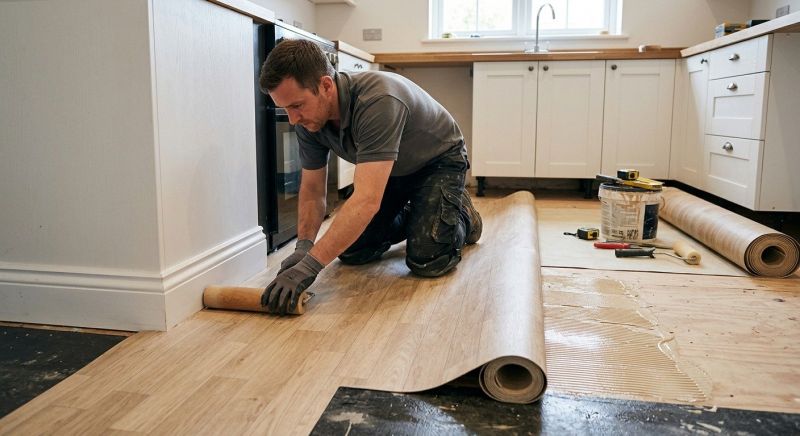 Sheet Linoleum Installation in Duxbury, MA