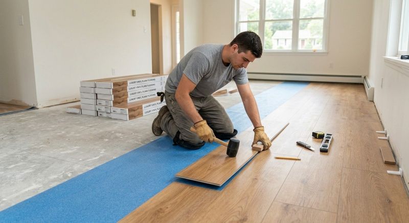 Vinyl Plank Floor Installation in Scituate, MA